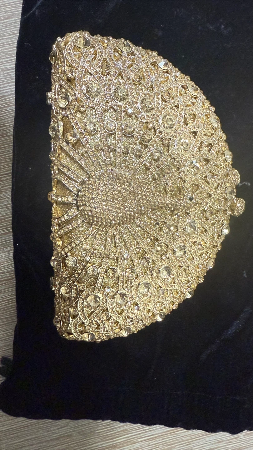 Shimmer Gold Rhinestone Clutch - photo 2
