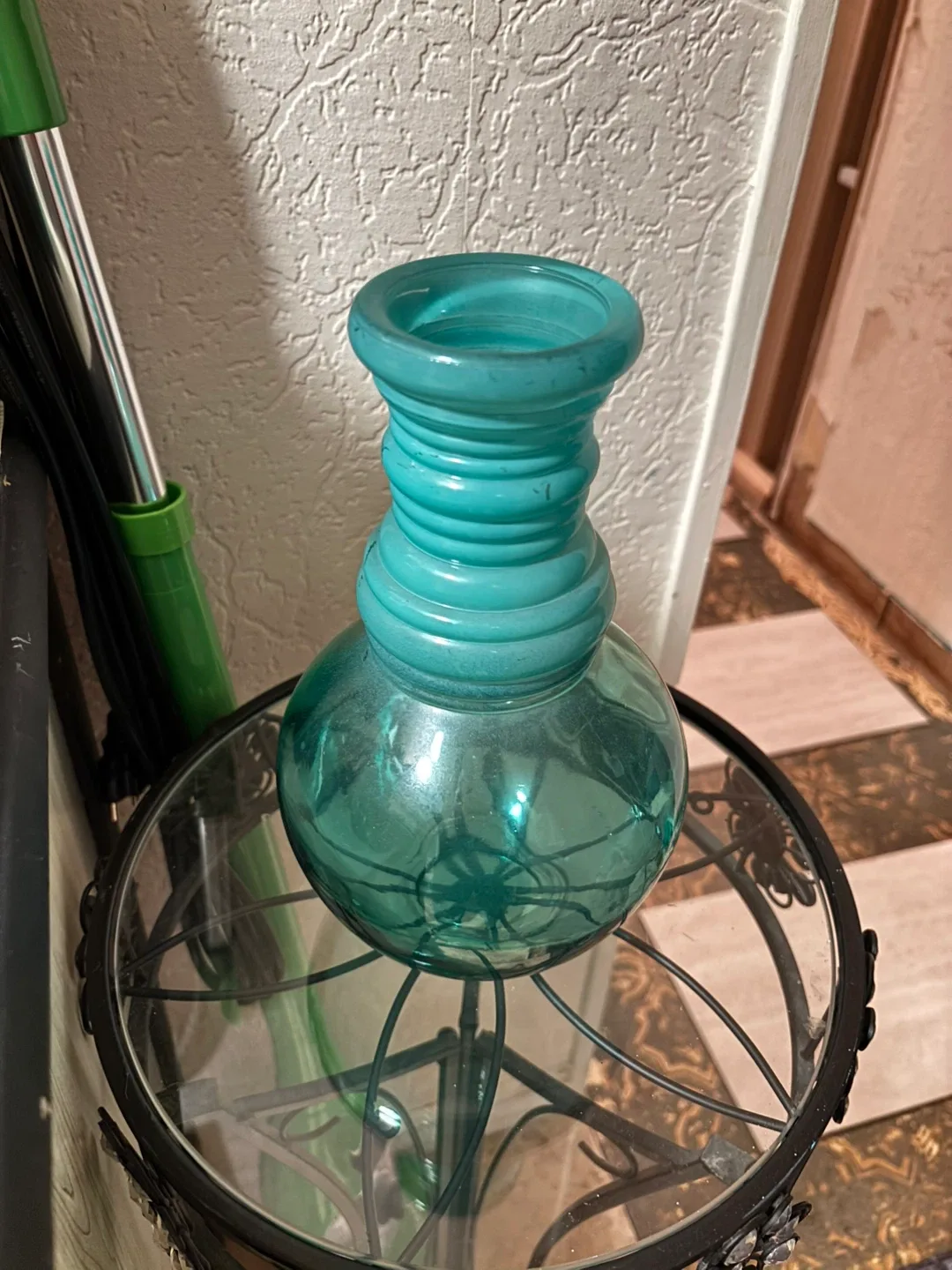 Teal Glass Vase