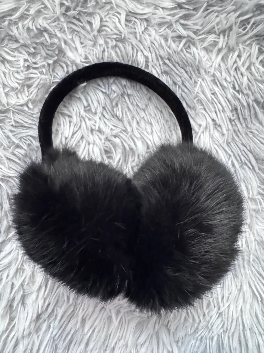 Black Faux Fur Earmuffs