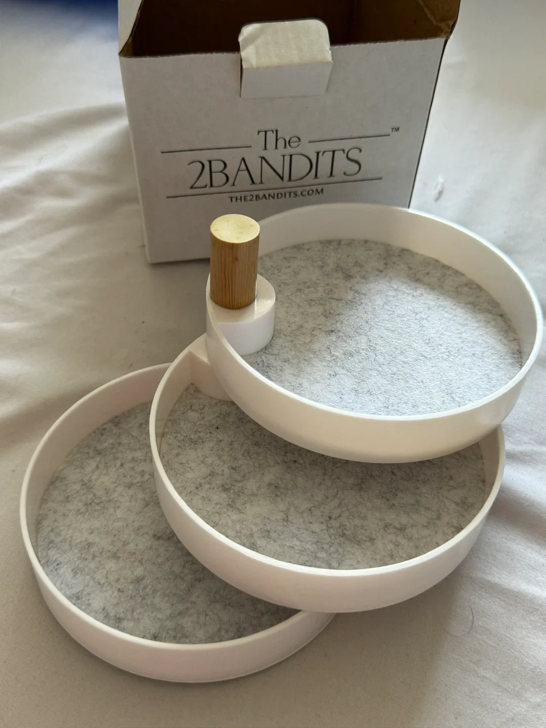 The 2Bandits White 3-Tier Tray