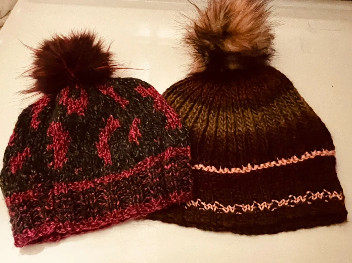 #Cleanout Knitted Toques with Pom Pom