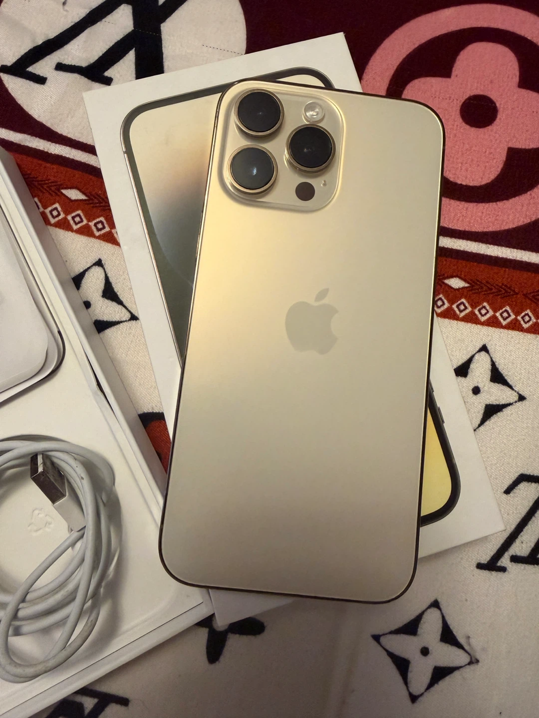 iPhone 14 Pro Gold, Box and Charger Included