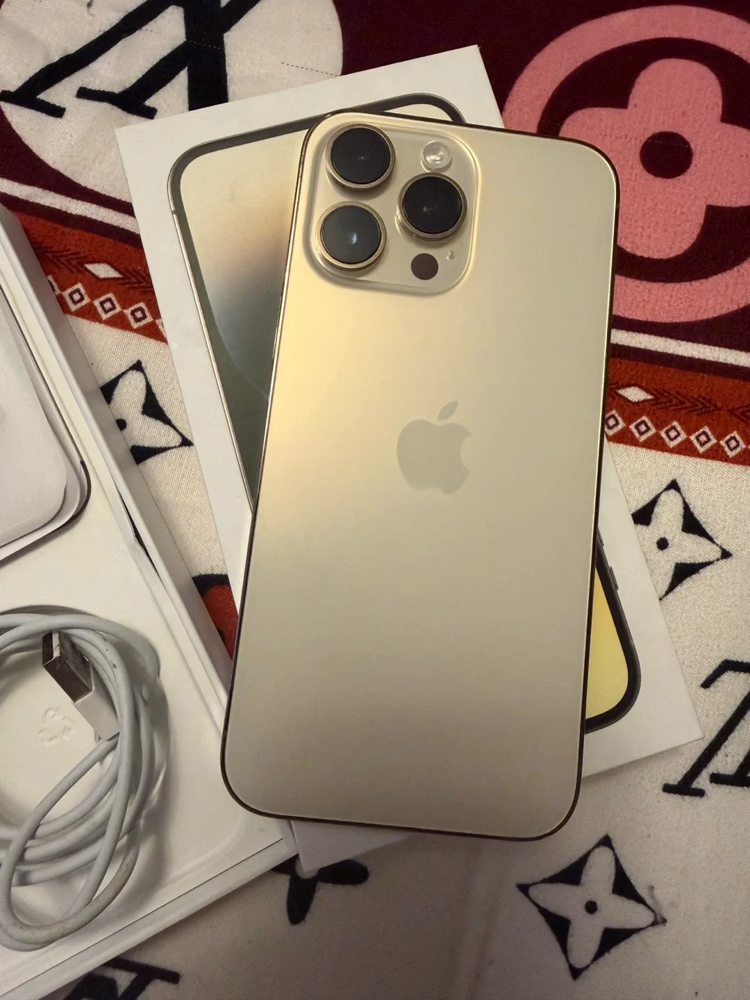 iPhone 14 Pro Gold, Box and Charger Included