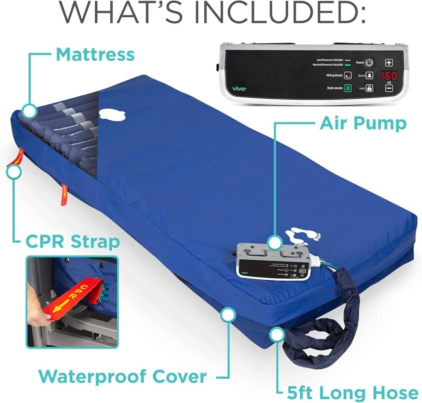 Drive Hospital bed + Vive Pressure Mattress and Pump image indicator(2)