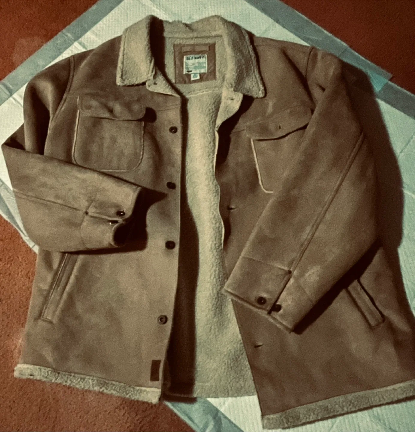 #Cleanout Old Navy XXL Tan Sherpa Lined Jacket