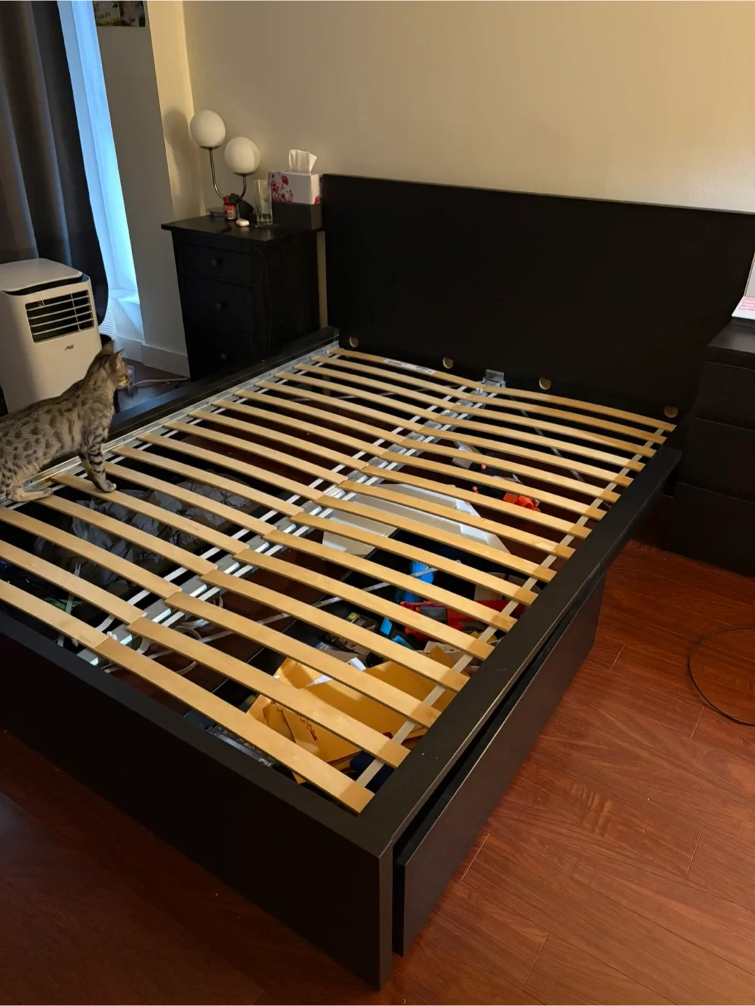 IKEA MALM Full Bed Frame w/ Storage - Dark Brown