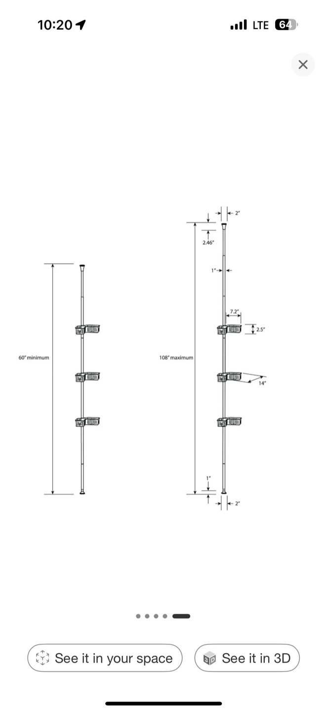 Telescopic Shower Corner Shelf - photo 5