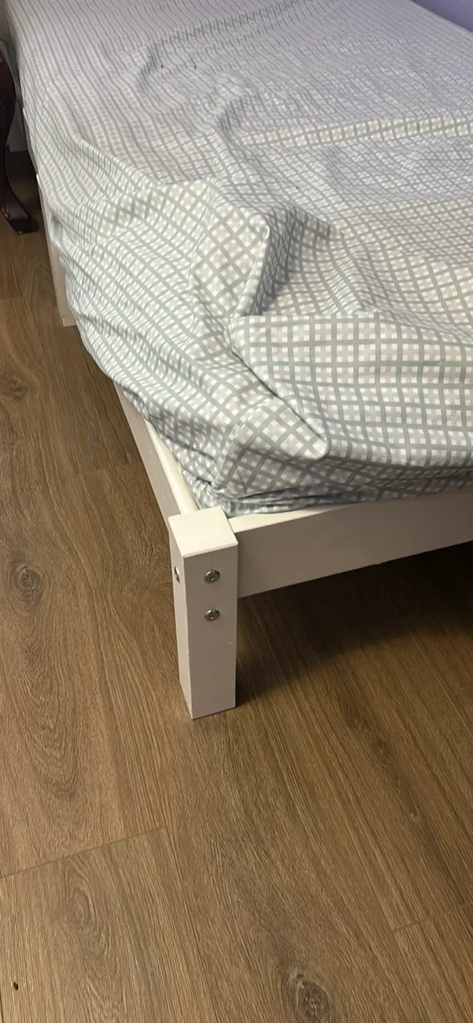 White Twin Bed Frame and Mattress IKEA