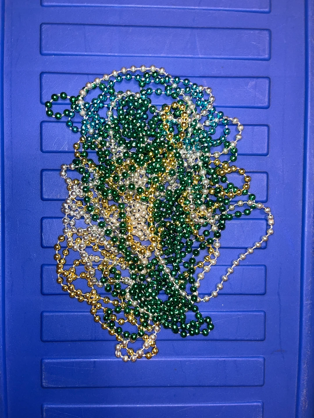 Mardi Gras Bead Necklaces #CLEANOUT
