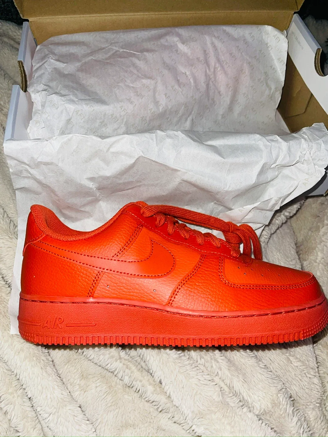 Nike Air Force 1 '07 Triple Orange (Women's) Size 8.5 image indicator(2)