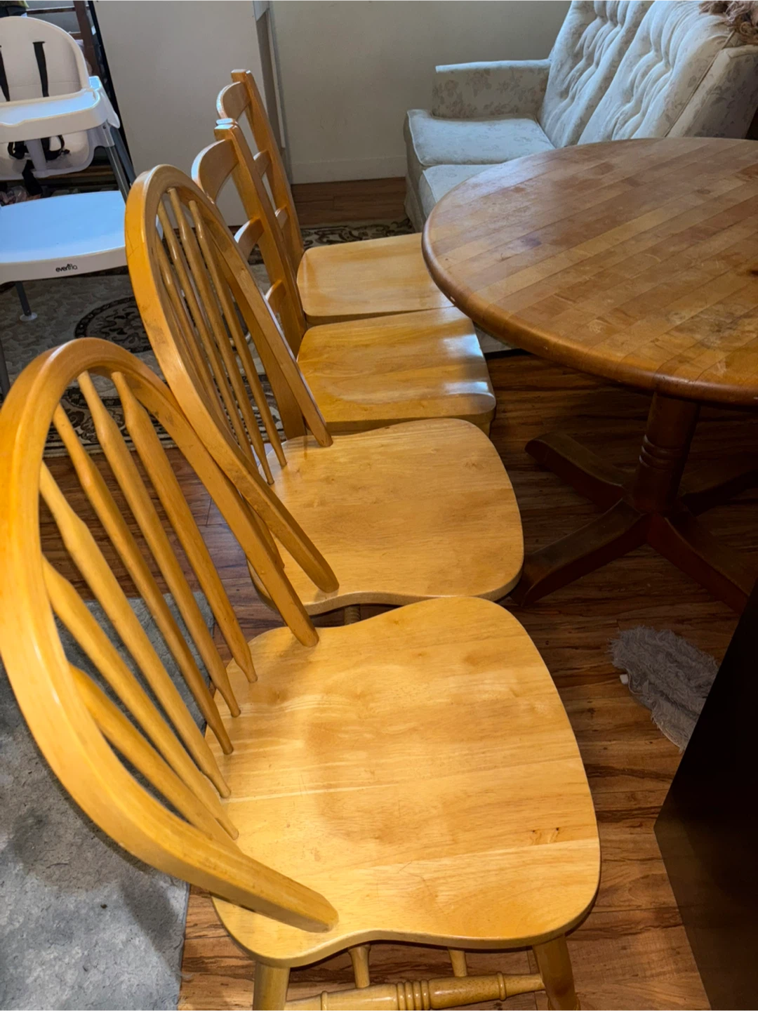 Wooden Dining Table with 4 Chairs - photo 2