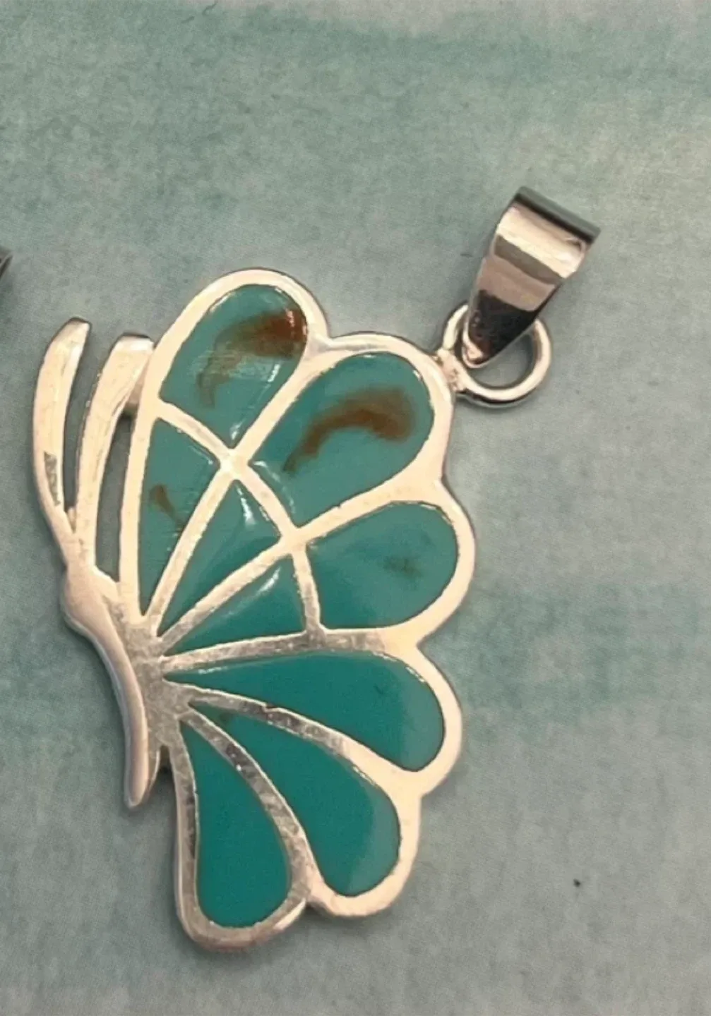 Butterfly Pendant - turquoise