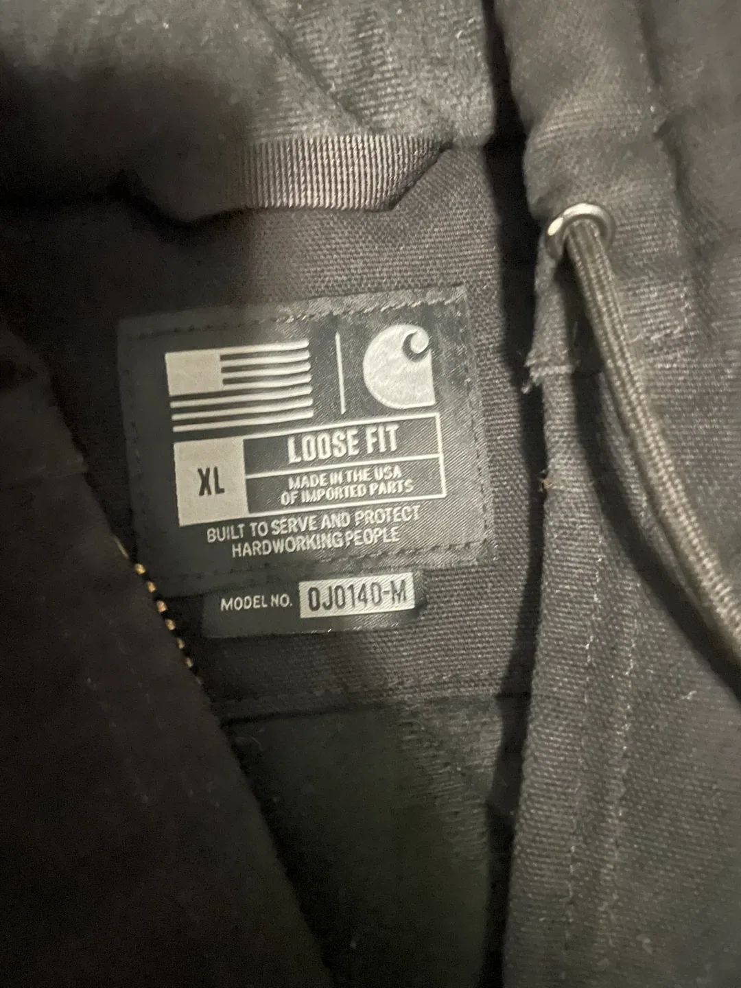 Carhartt Loose Fit Black Hoodie Jacket XL image indicator(2)