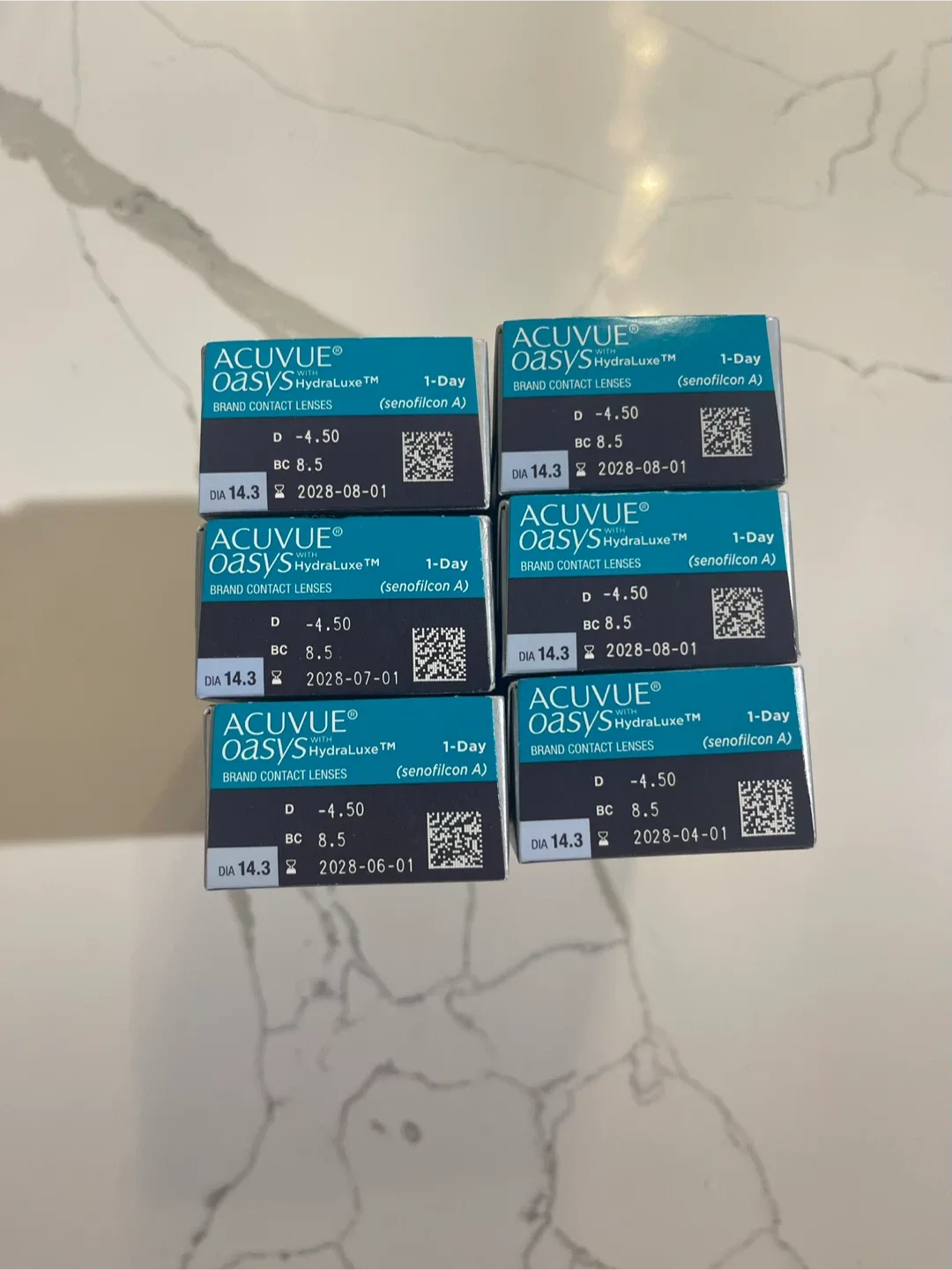 6 Boxes -4.50 Acuvue Oasys HydraLuxe 1-Day Contact Lenses image indicator(2)