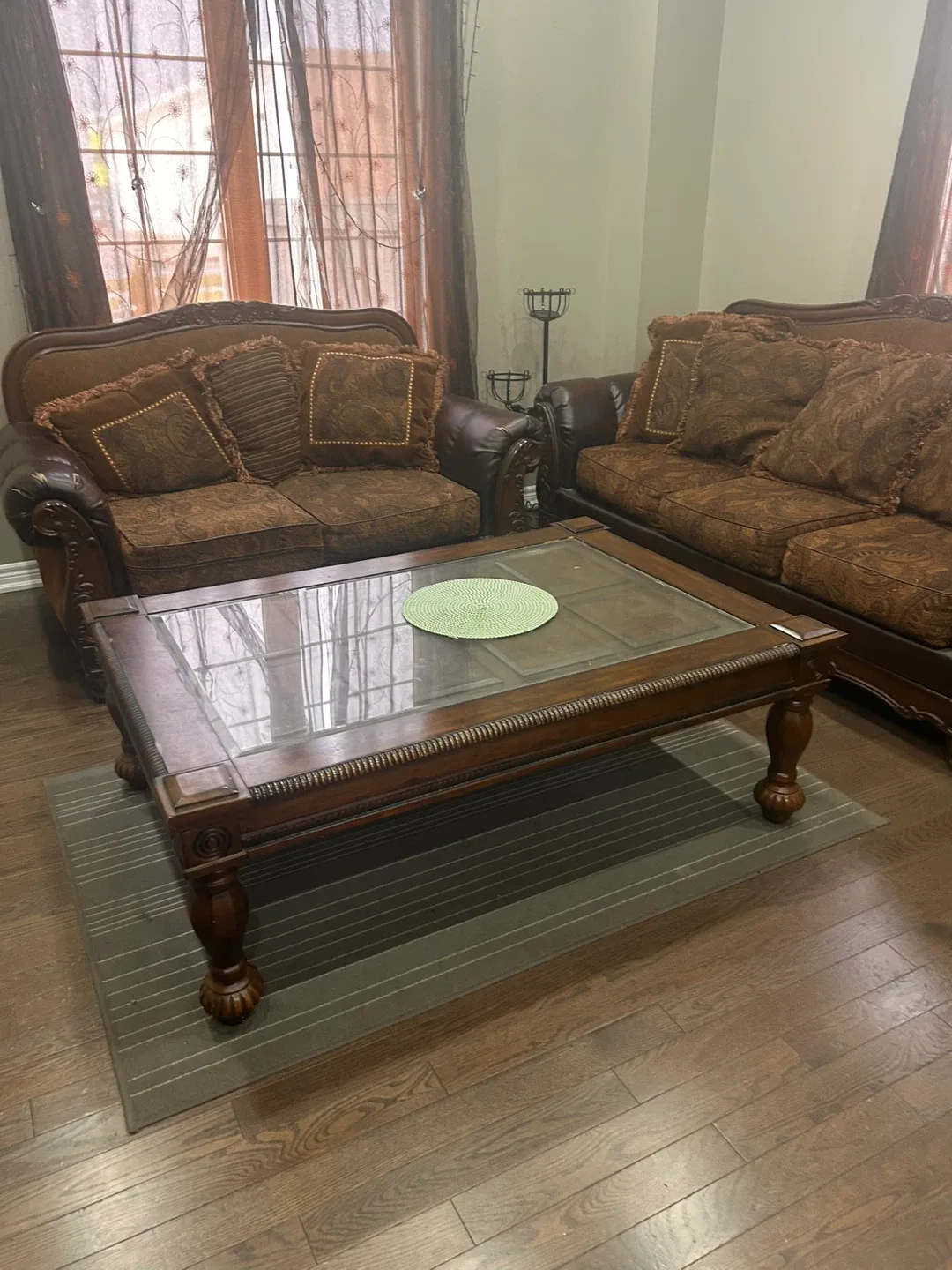Brown Loveseat and Sofa Set - Gently Used image indicator(2)
