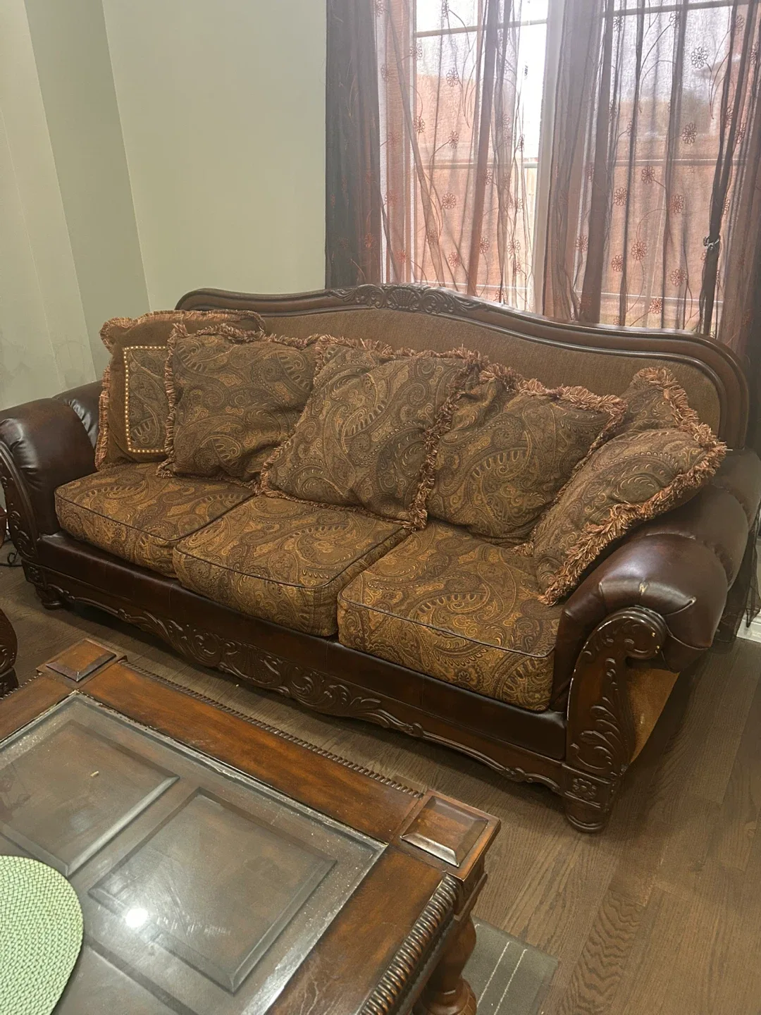 Brown Loveseat and Sofa Set - Gently Used image indicator(3)