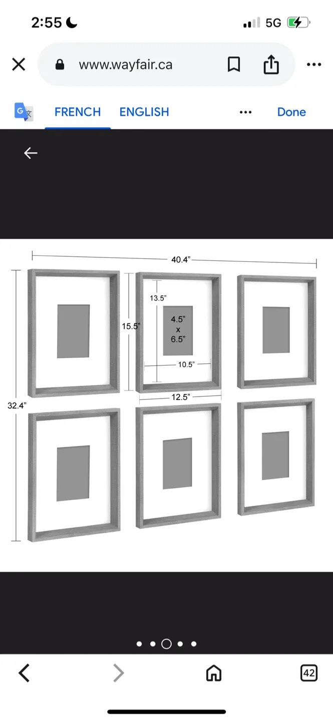 New Wayfair 6-Piece Picture Frame Set image indicator(2)