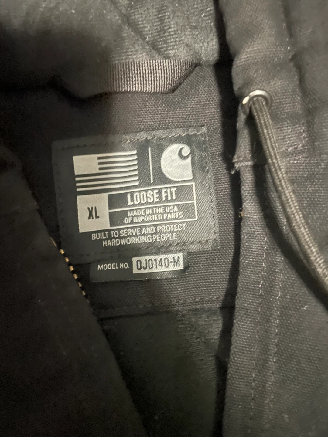Carhartt Loose Fit Black Hoodie Jacket XL - photo 2