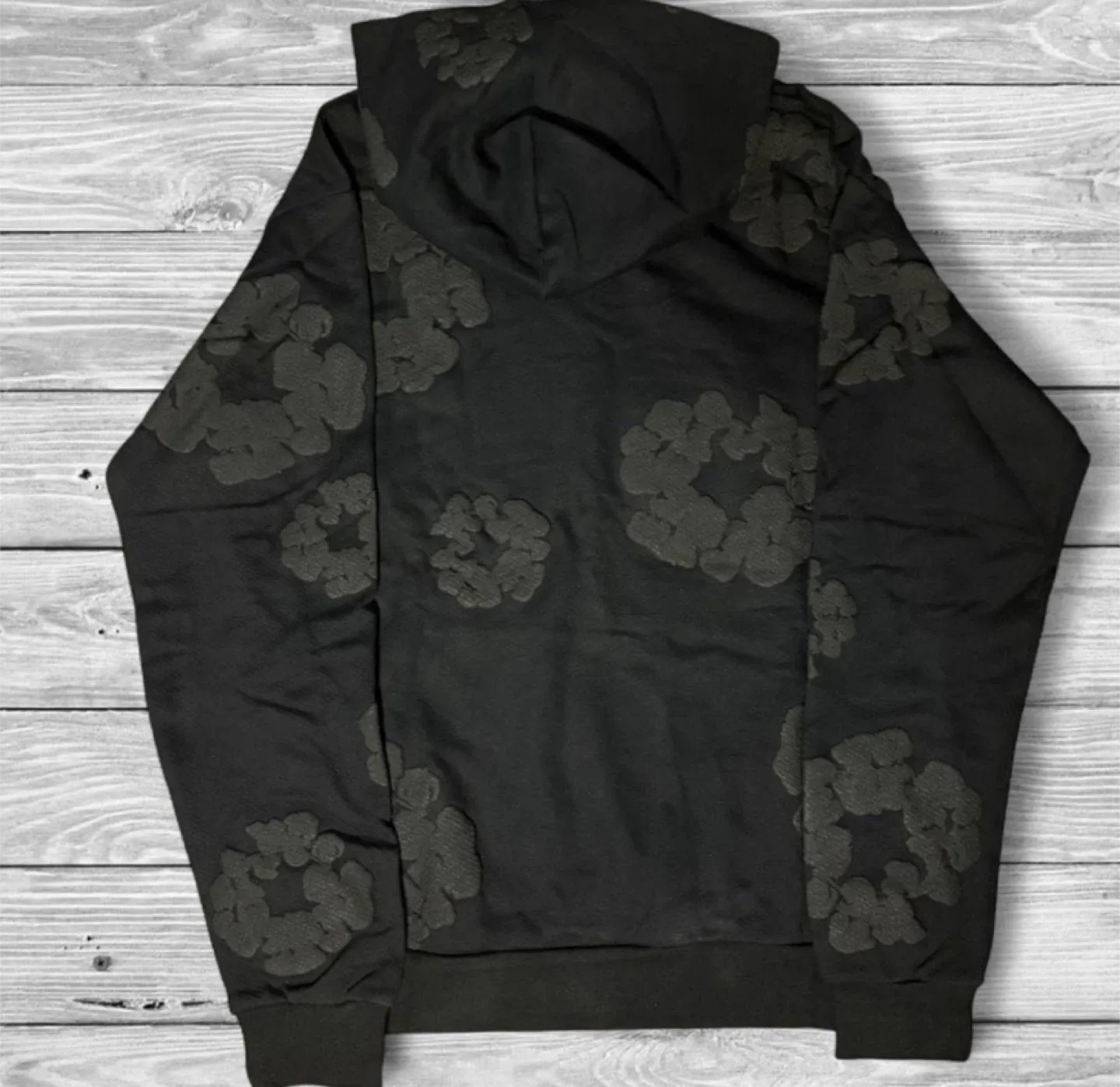 Denim Tears Black Cotton Wreath Hoodie - All Sizes image indicator(3)