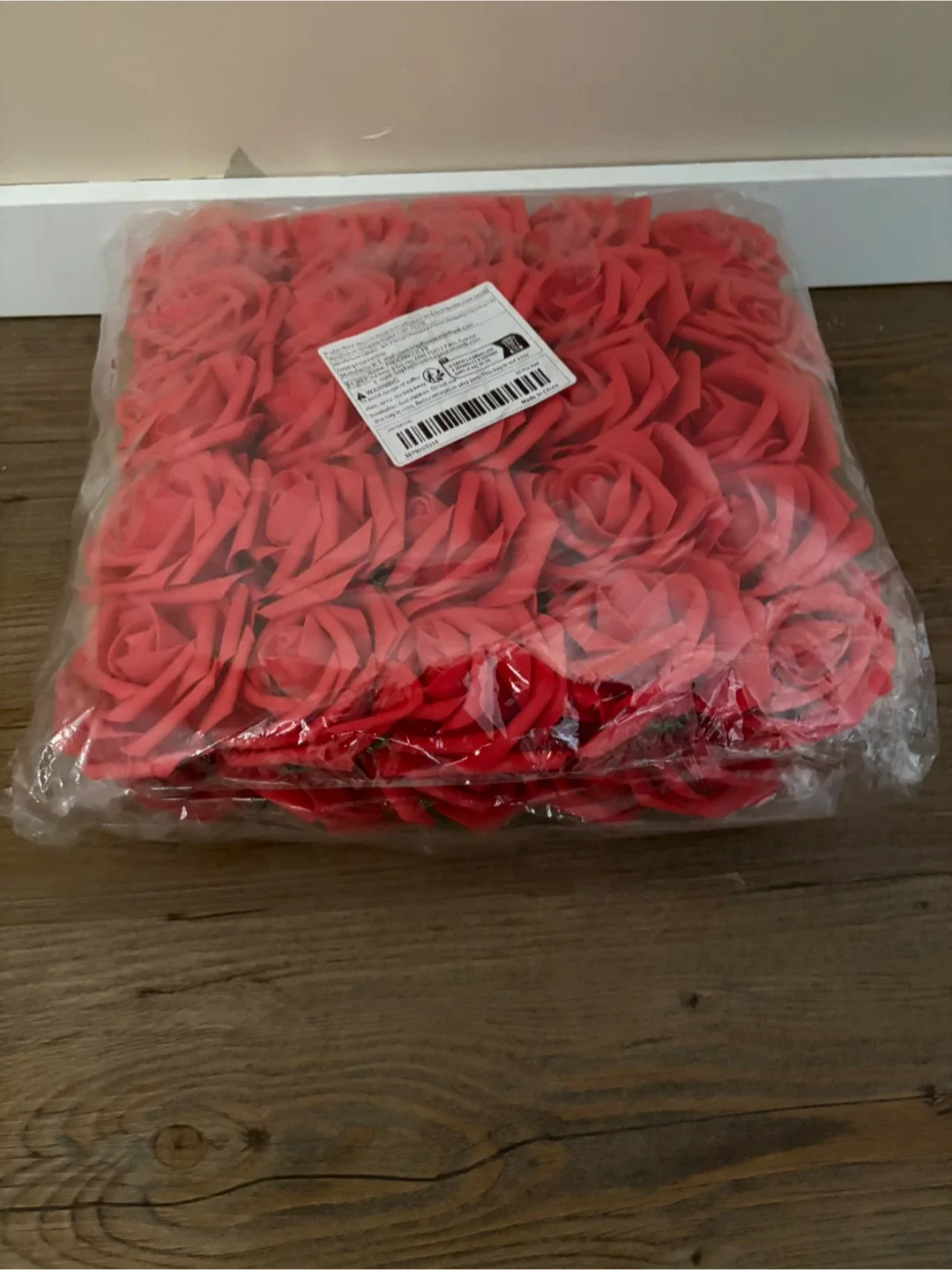 Red Artificial Foam Roses, New in Package image indicator(2)