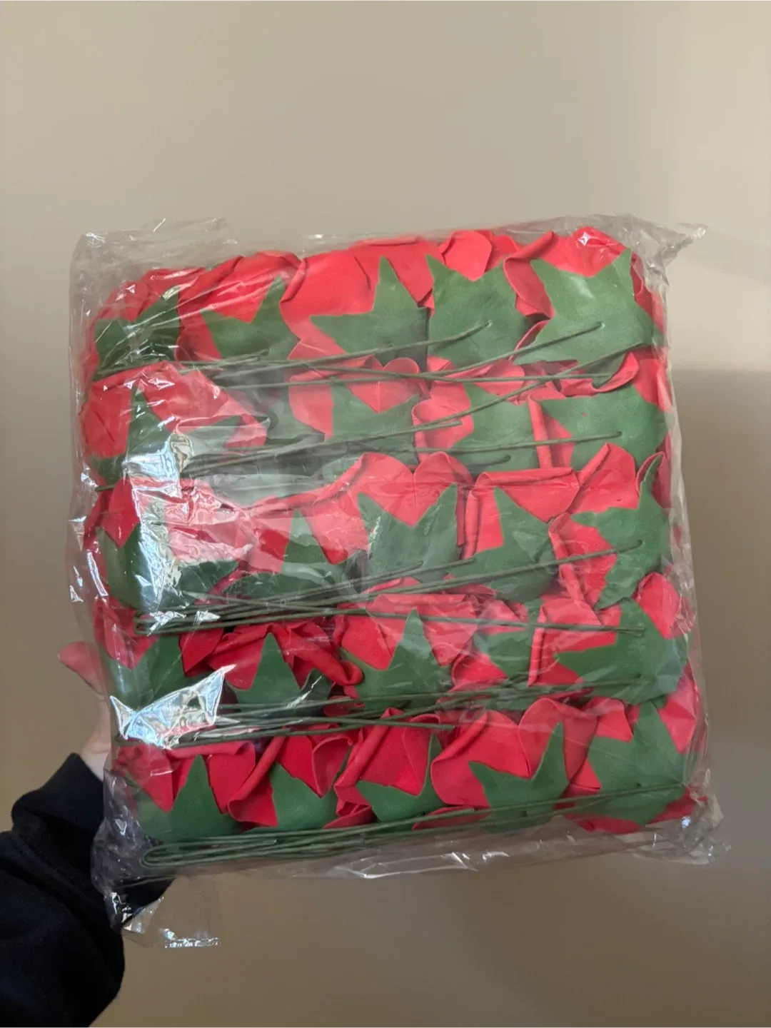 Red Artificial Foam Roses, New in Package image indicator(3)