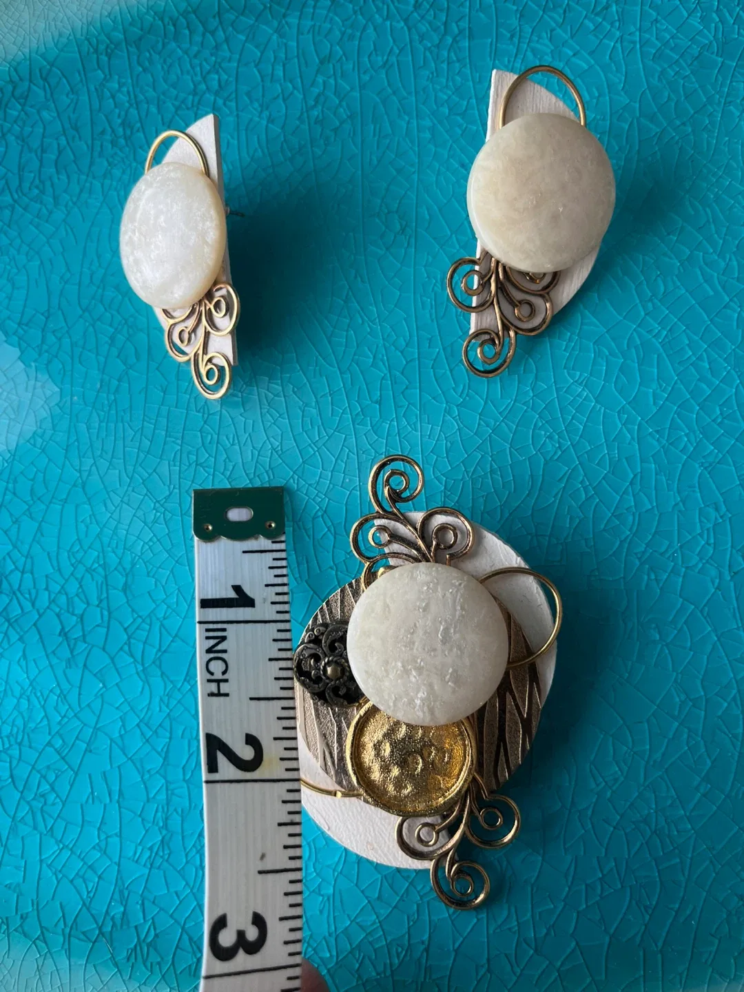Hand Made Brooch & Earrings Set image indicator(5)