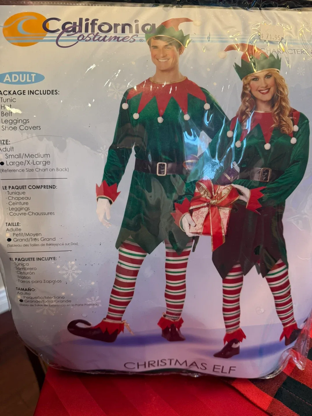 California Costumes Christmas Elf Adult L/XL