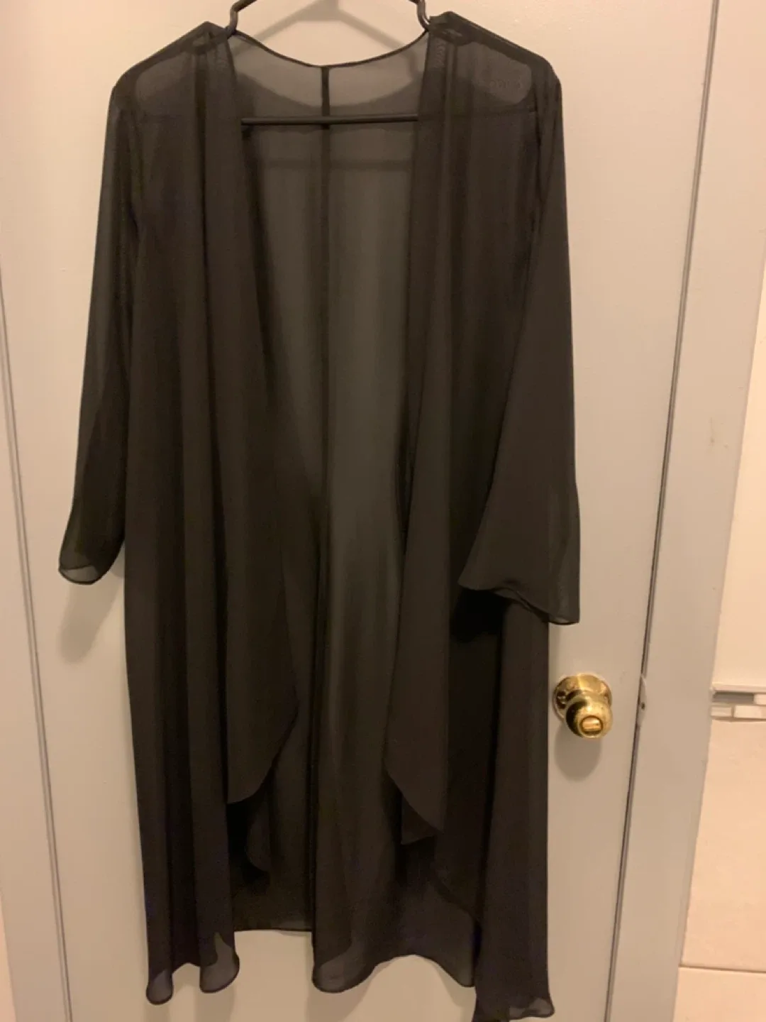 Black Dress with Sheer Cardigan image indicator(5)