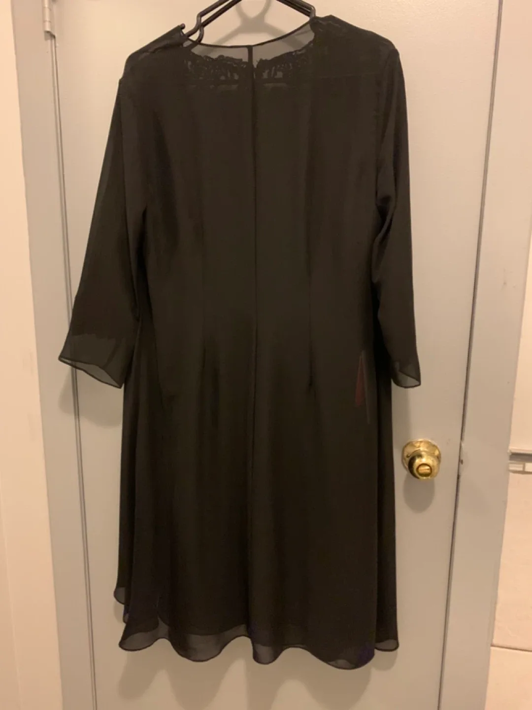 Black Dress with Sheer Cardigan image indicator(2)