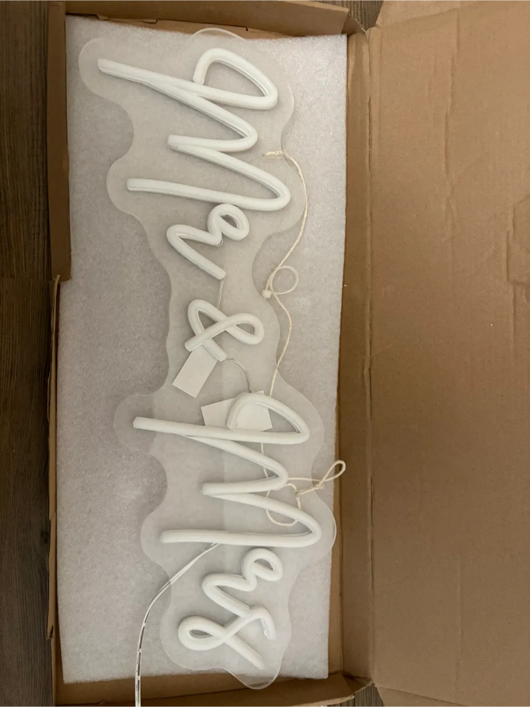 Mr. & Mrs. LED Neon Sign - New in Box!