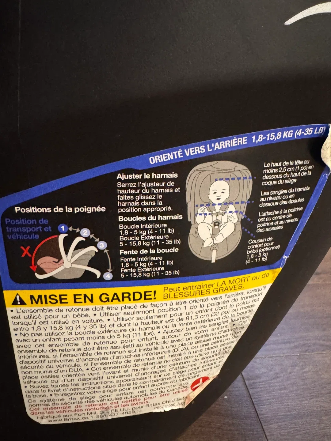 Britax Infant Car Seat - 1.8-15.8 kg image indicator(4)