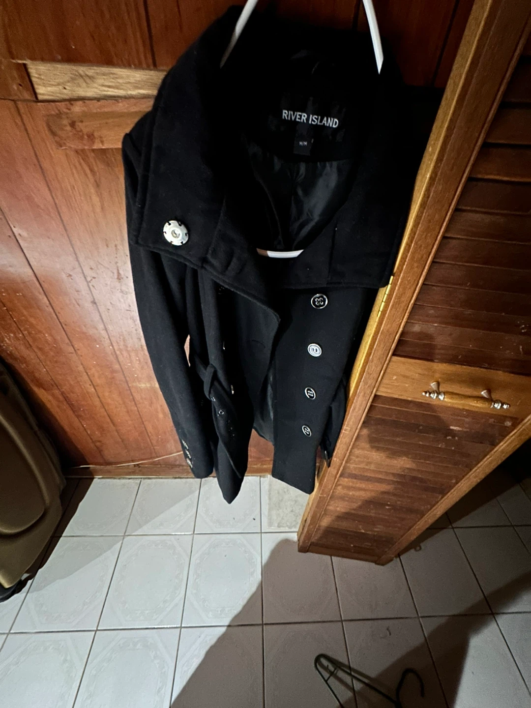 River Island Black Coat Size M/M