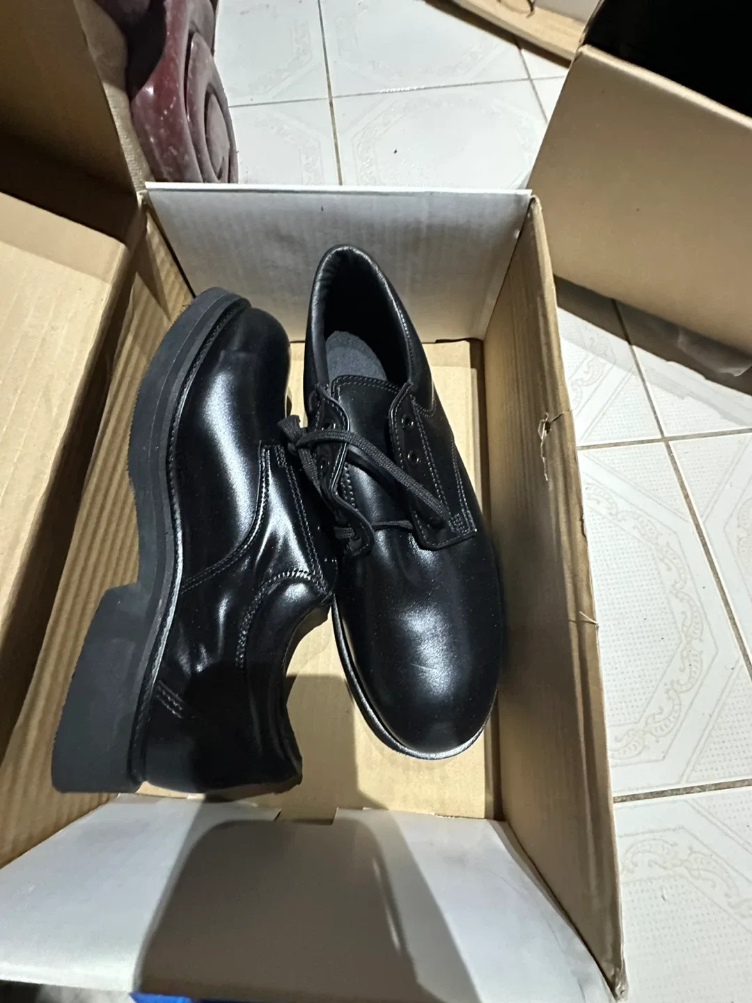 Protective Footwear Black Shoes Size 8
