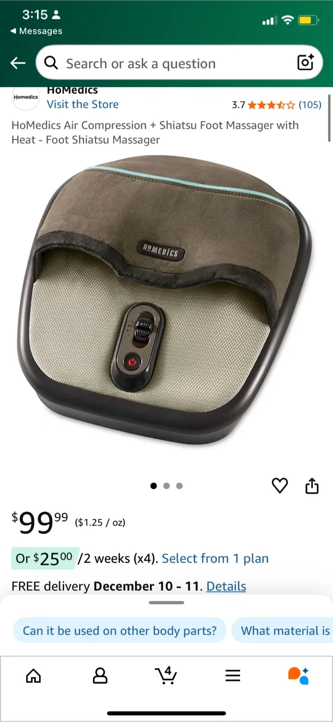 HoMedics Shiatsu + Air Foot Massager with Heat image indicator(4)