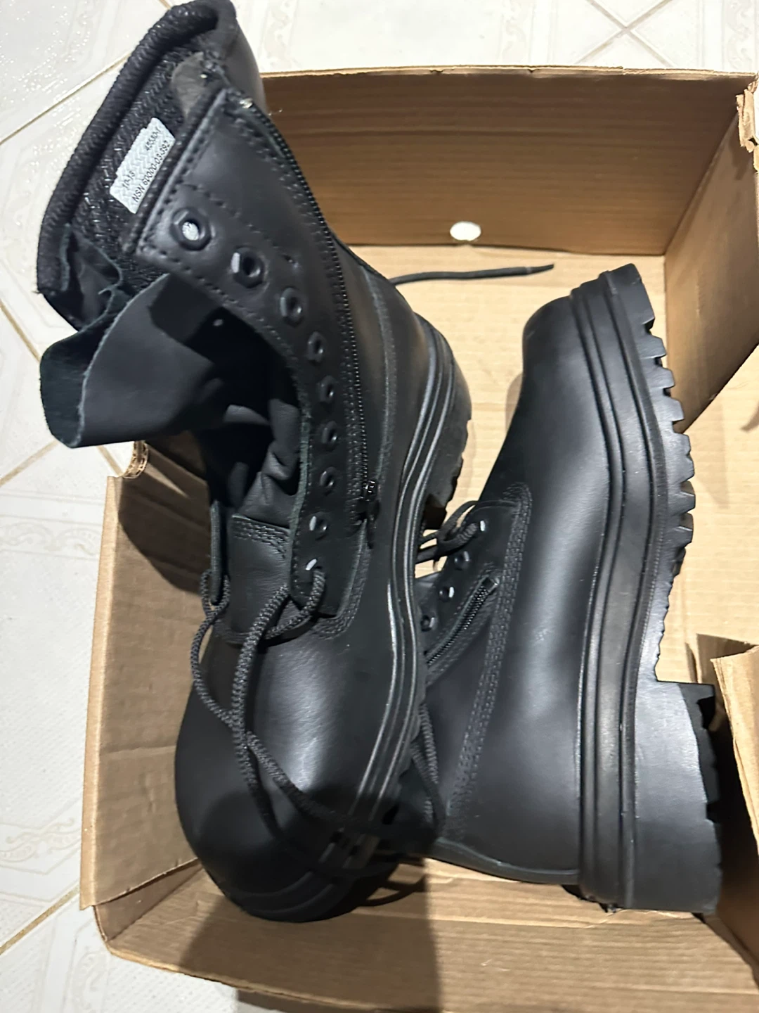 Terra Black Work Boots Size 10.5 - photo 2