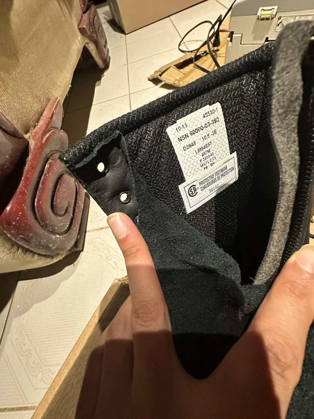 Terra Black Work Boots Size 10.5