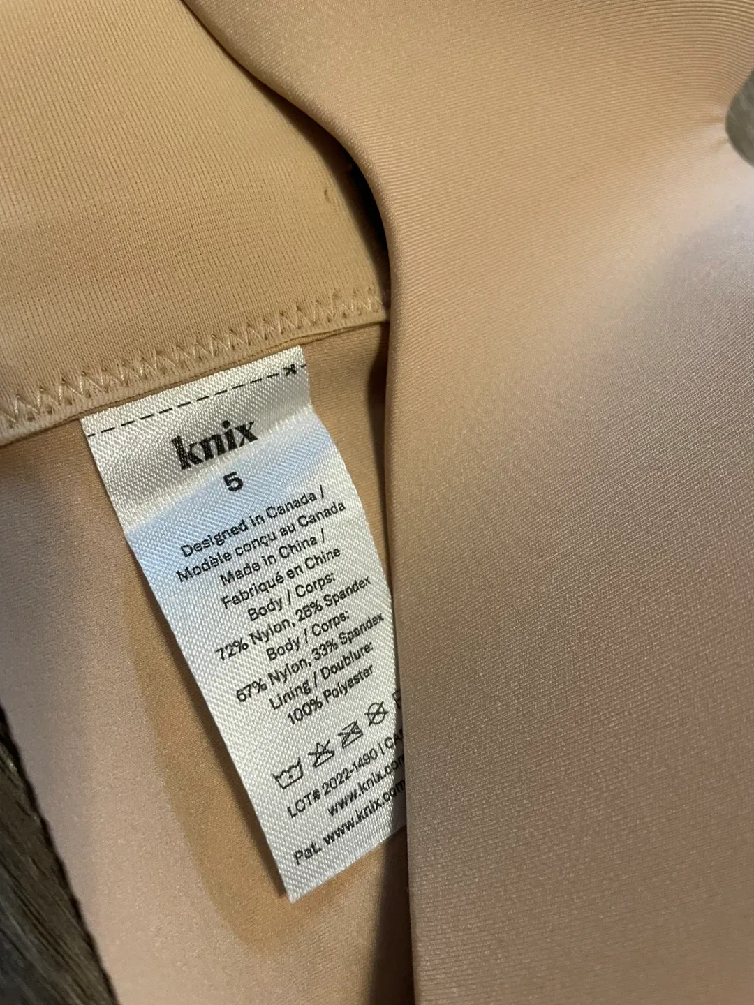 NEW! Knix WingWoman Bra - Size 5 - Warm Sand image indicator(3)