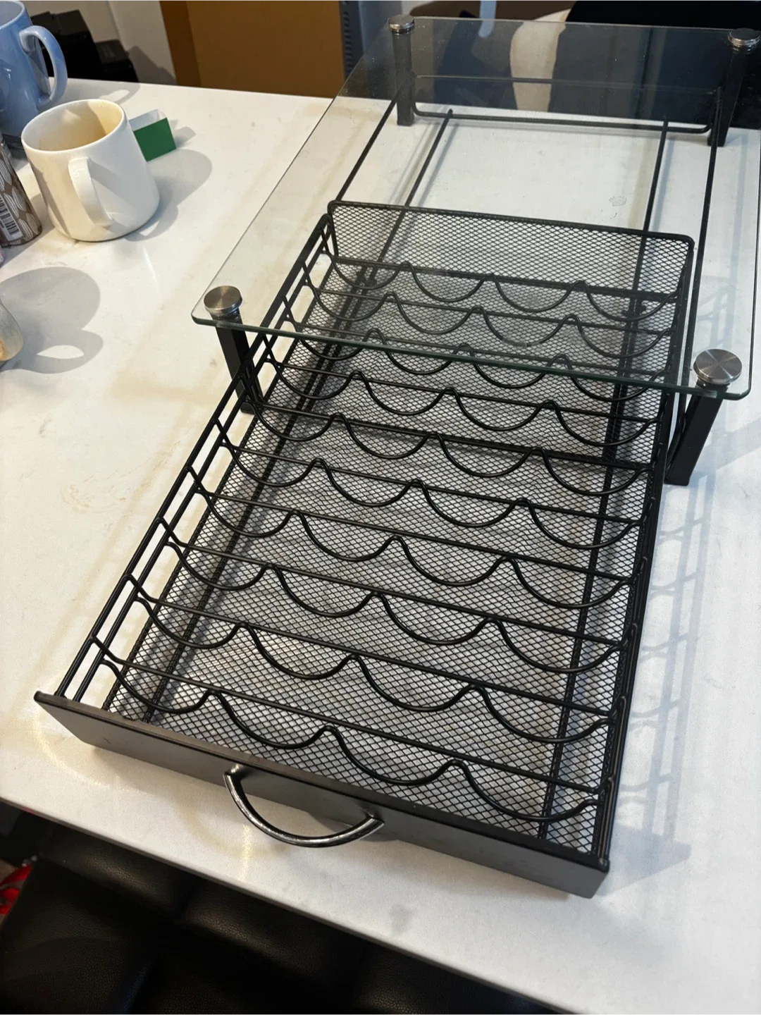 #cleanout Nespresso vertuo Capsule Drawer with Glass Top image indicator(3)