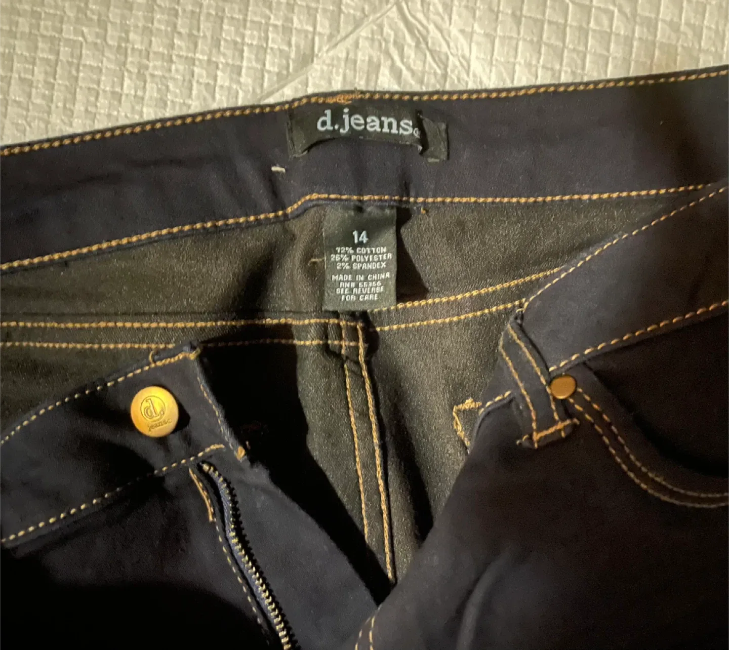 #Cleanout d. jeans Navy Stretch Jeans Size 14