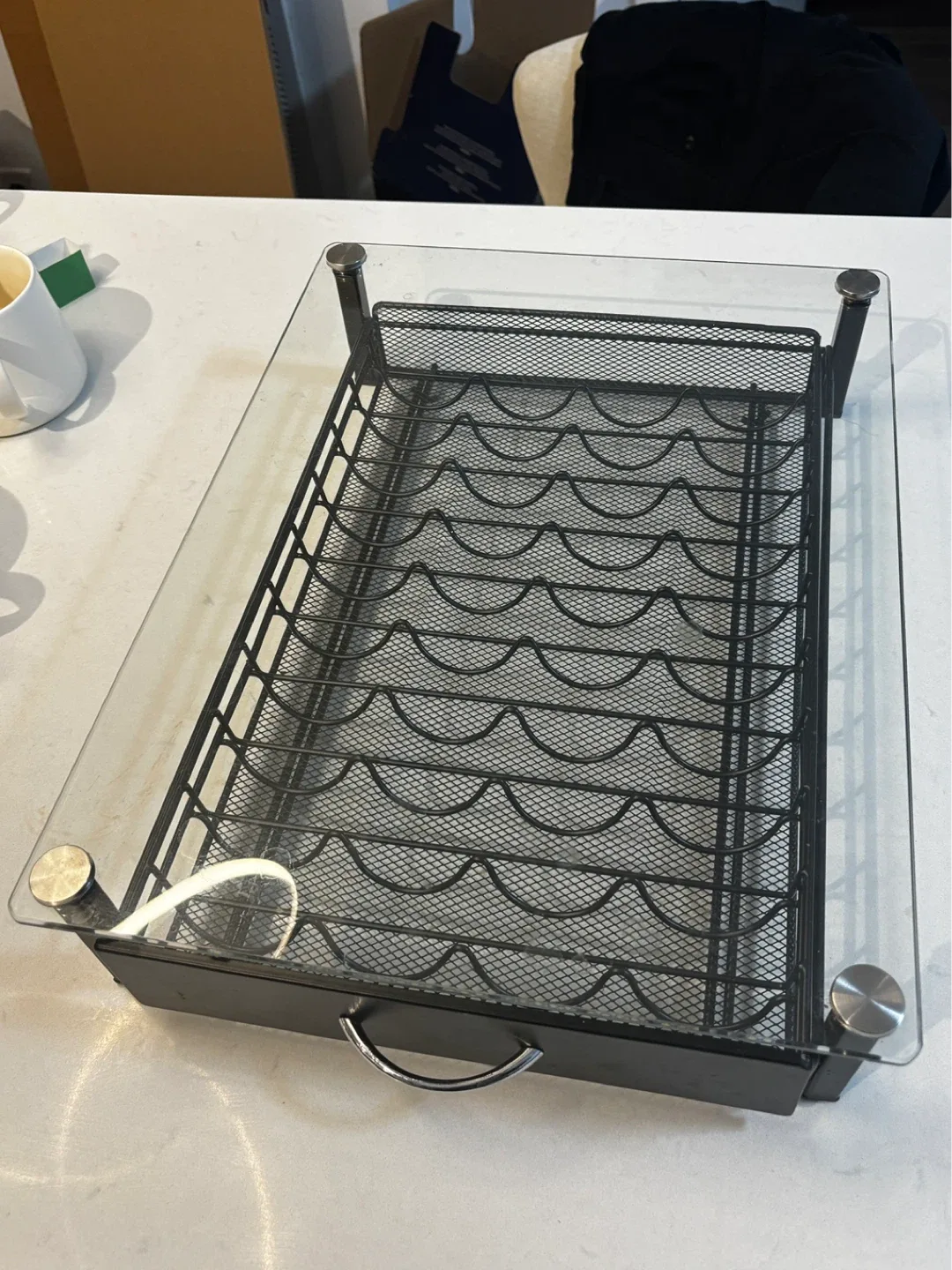 #cleanout Nespresso vertuo Capsule Drawer with Glass Top