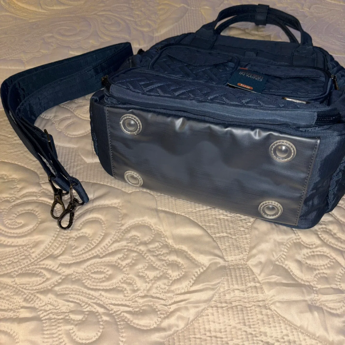 Lug Mini Puddle Jumper Bag Navy Blue with strap image indicator(3)