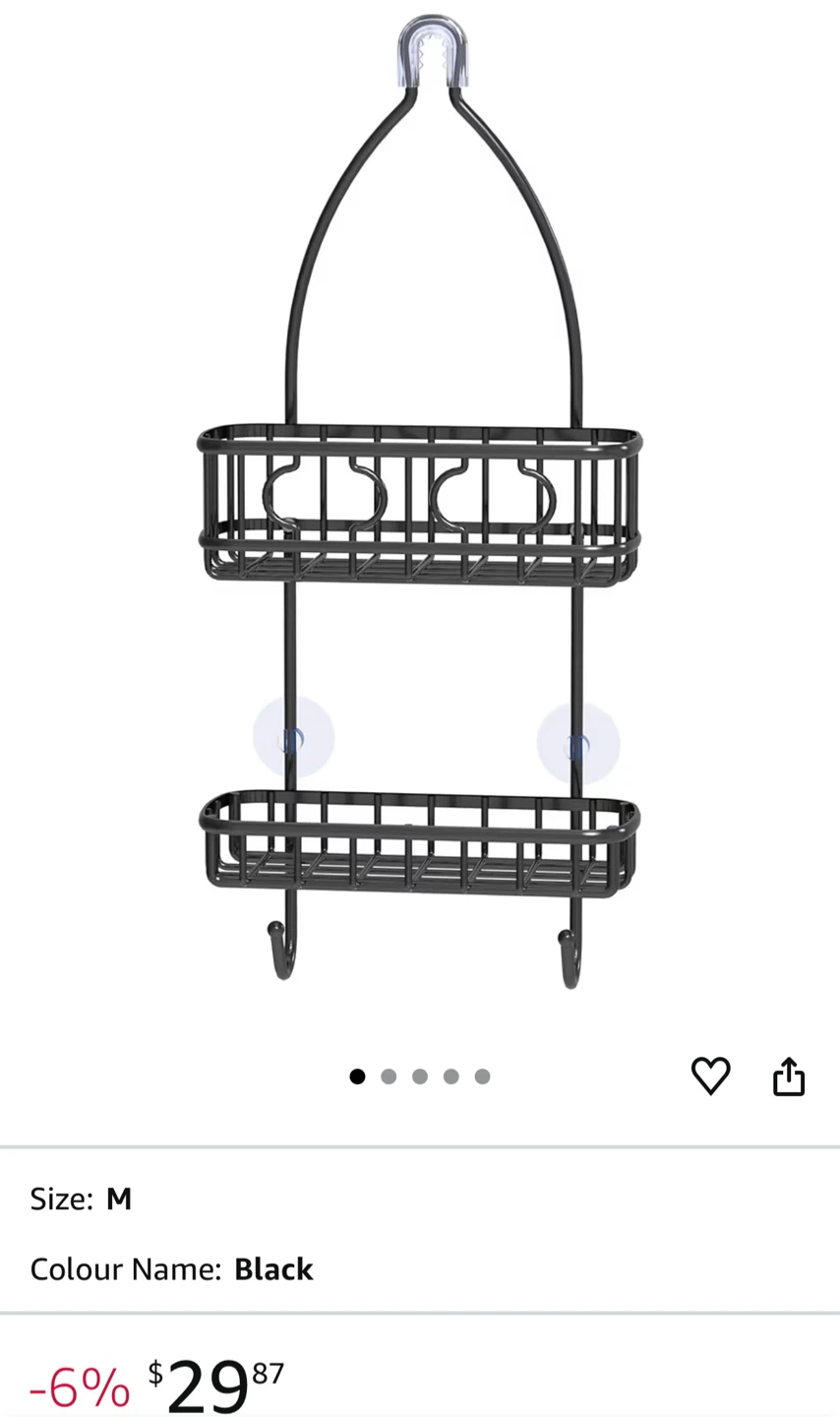 Black Shower Caddy - Size M - photo 3