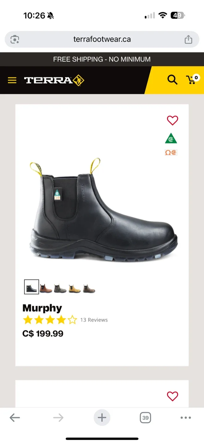 Terra Murphy Black Leather Boots - Size 5