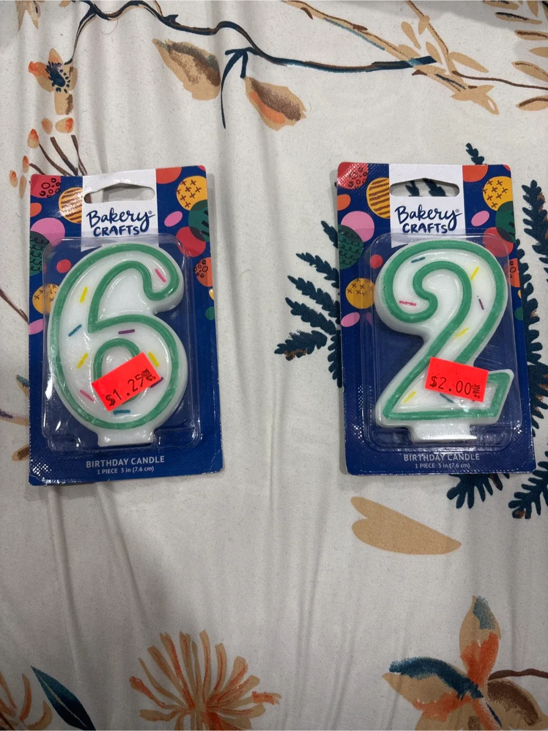 Bakery Crafts Birthday Candles - Number 6 & 2