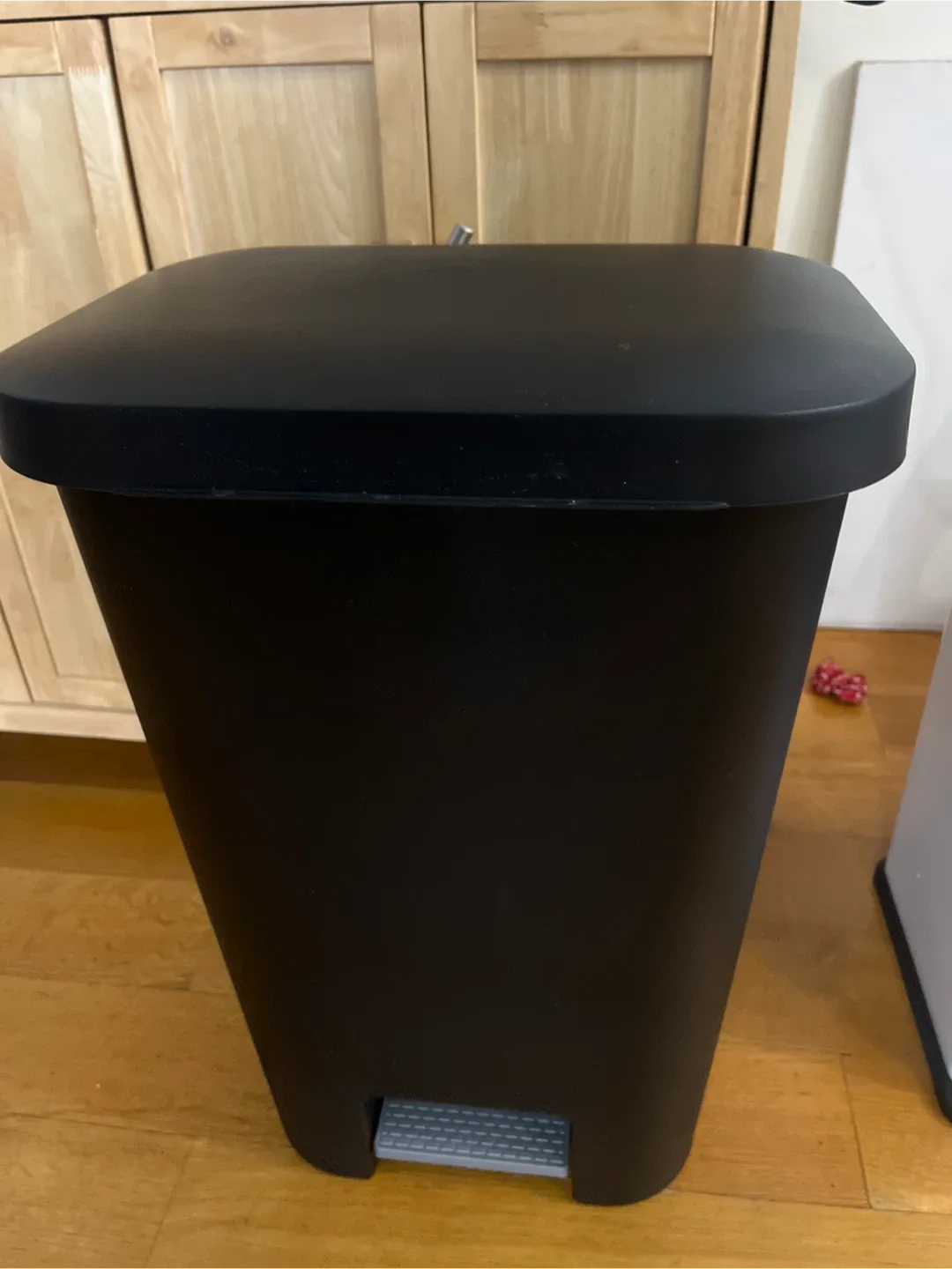 Black Step-On Trash Can