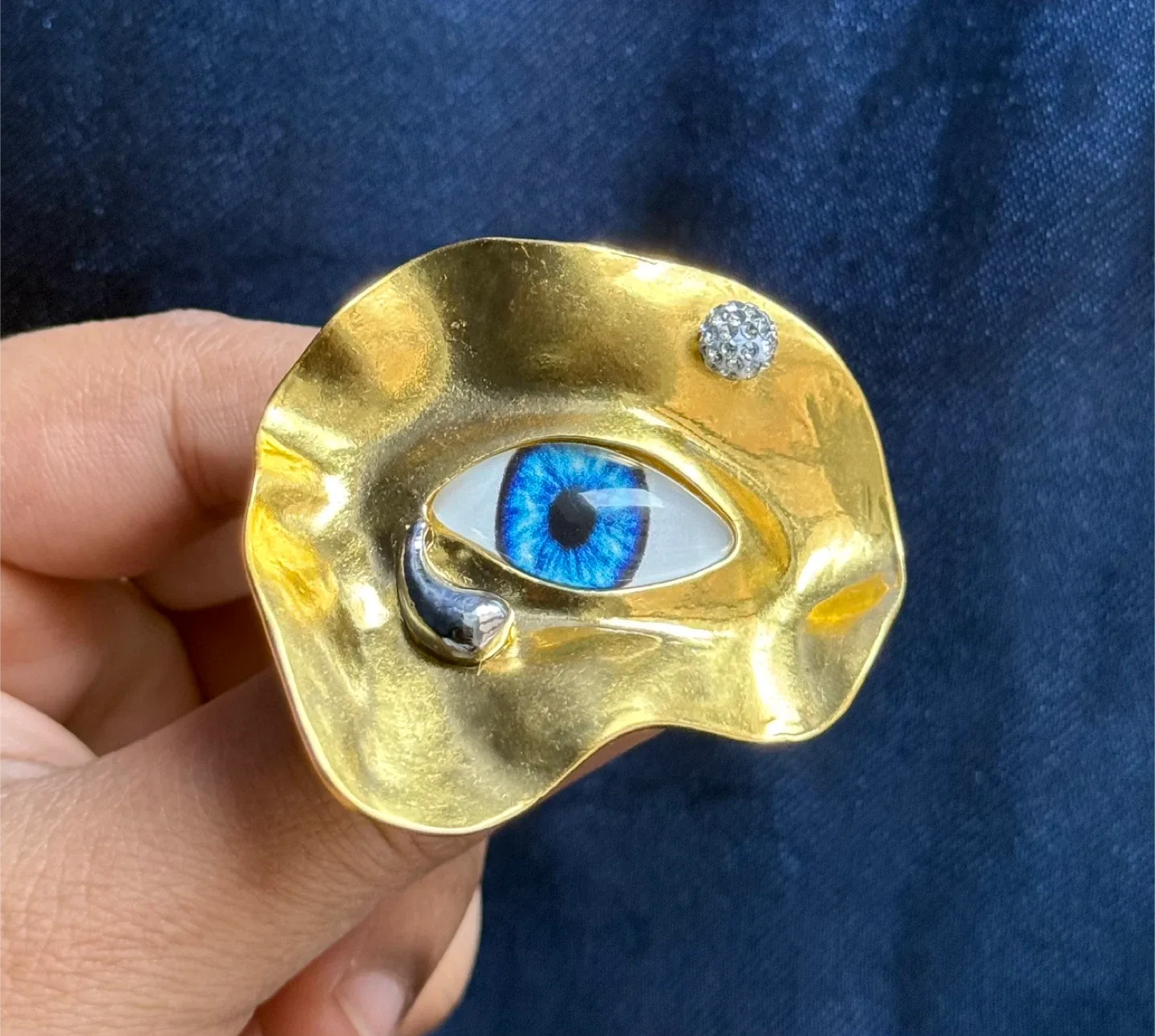 Schiaparelli Inspired Gold Eye Ring!