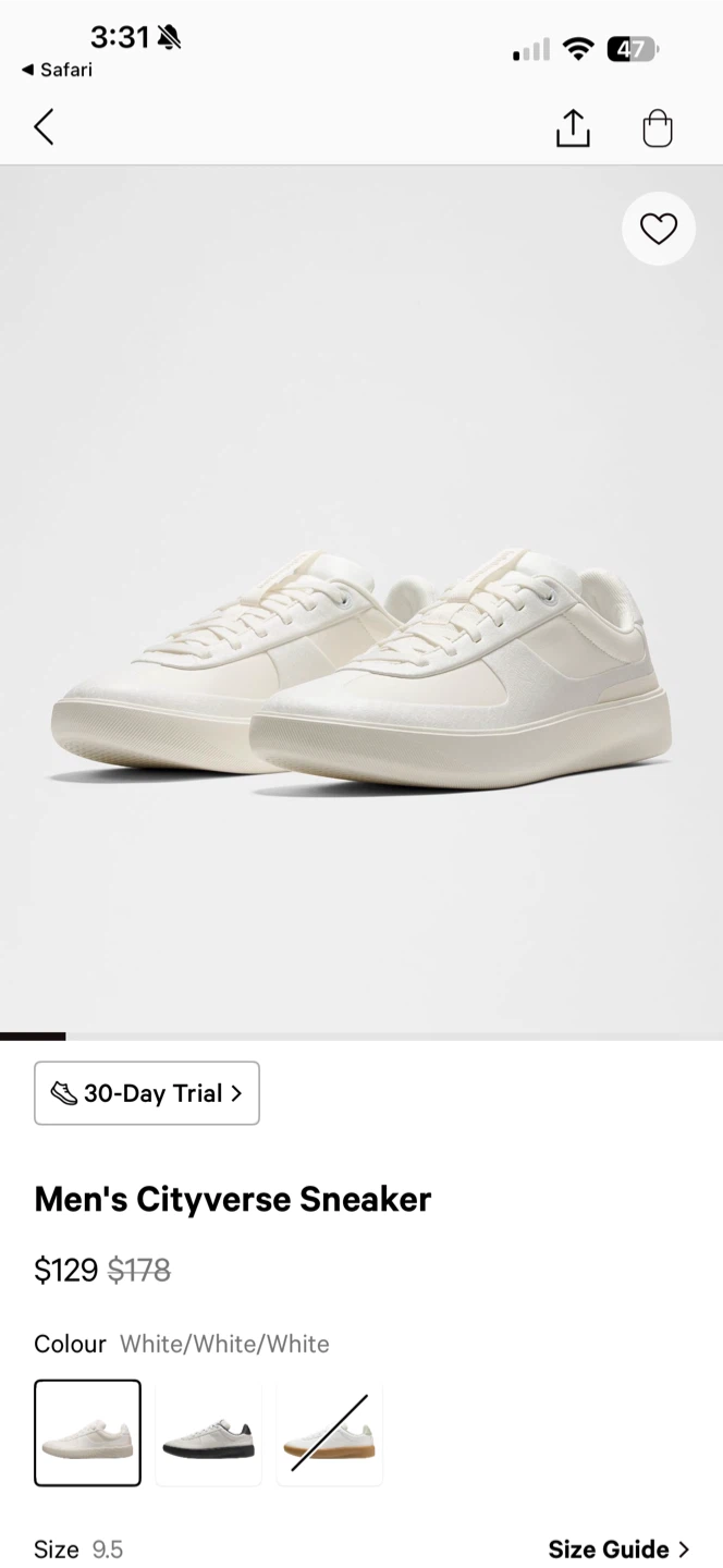 Lululemon Cityverse sneaker sz 9.5 men 10.5 women