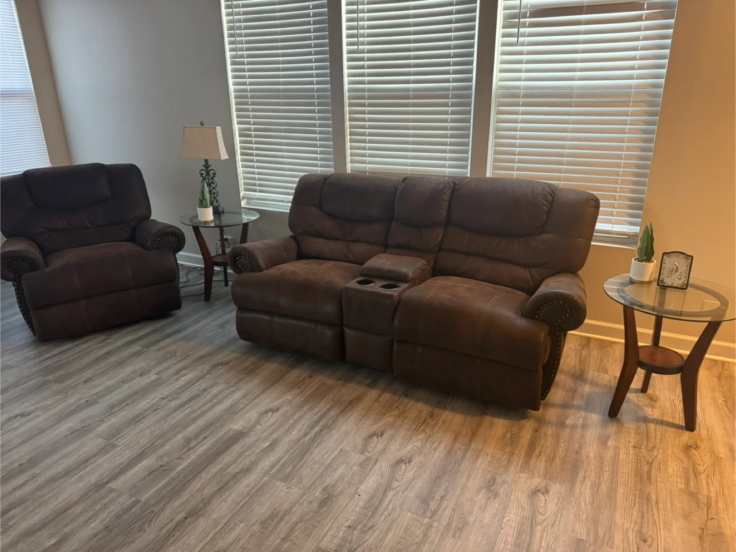 Brown Reclining Loveseat & Chair Set - photo 5