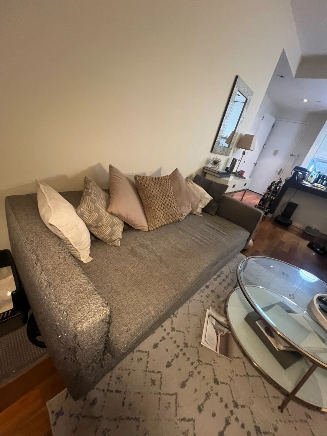 CB2 Gray Sofa - photo 3