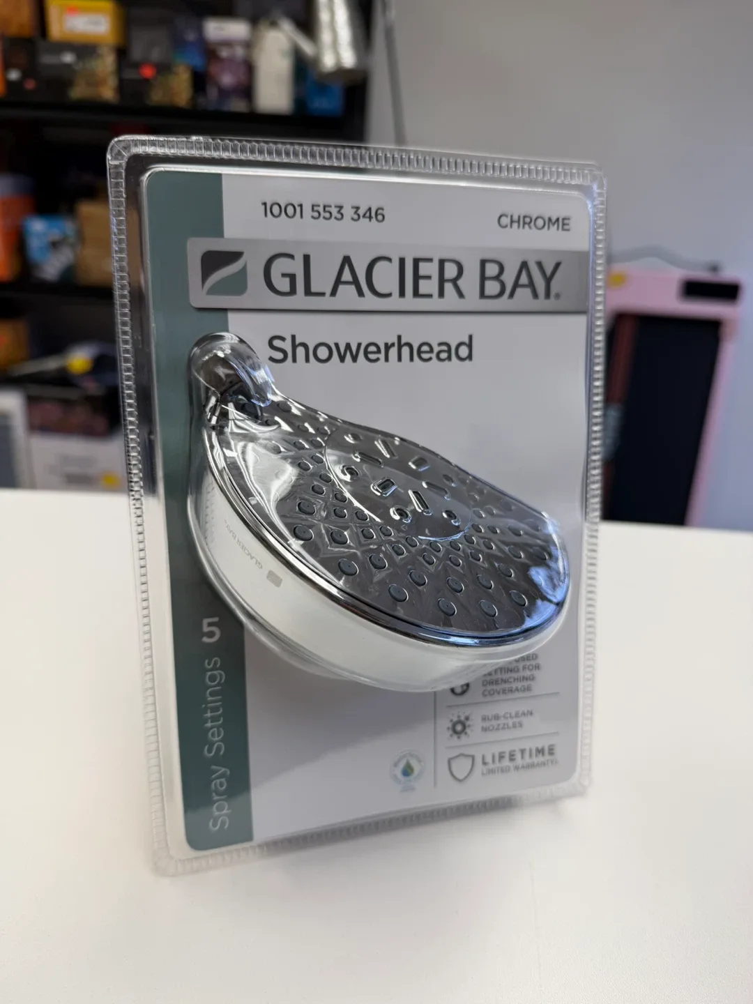 New Glacier Bay Chrome Showerhead